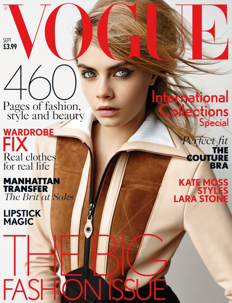 Cara Delevingne fronts Vogue UK September 2014 